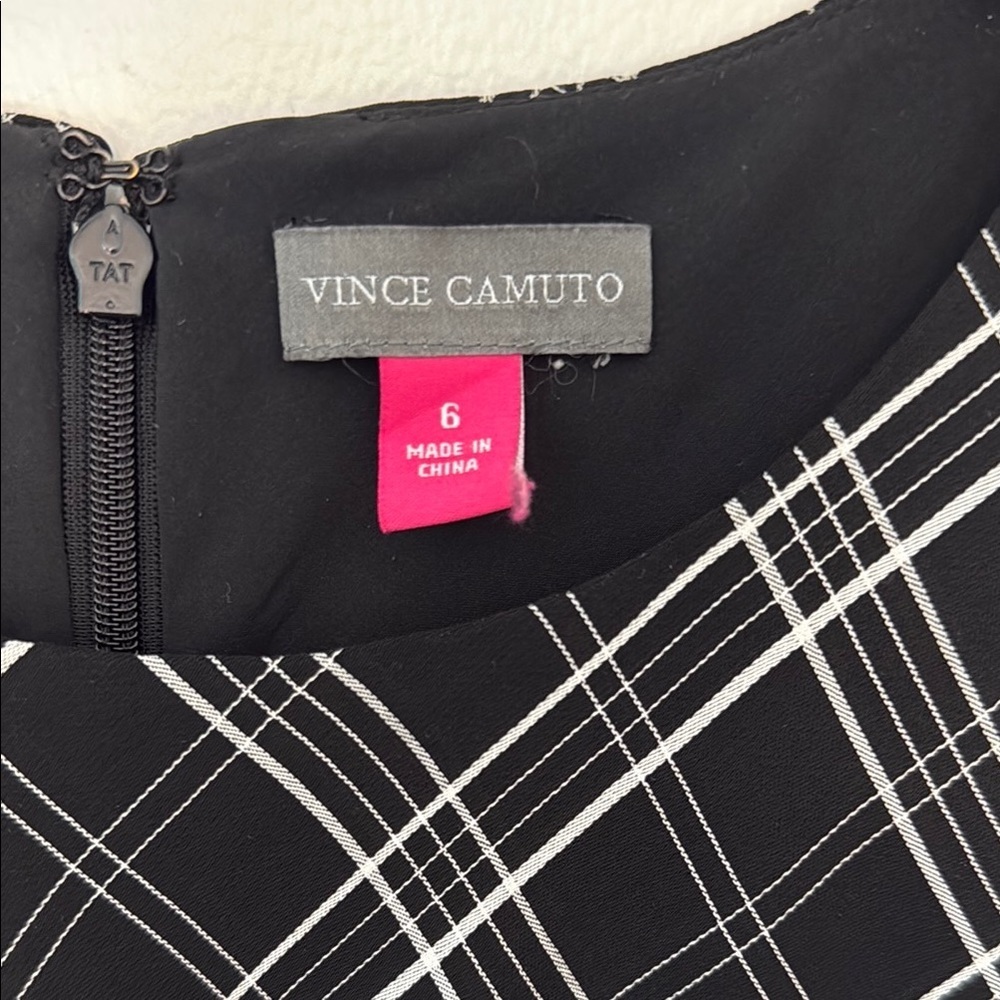 Vince Camuto Cropped Jumpsuit with Pockets, Wide Leg Windowpane Plaid - Picture 4 of 8